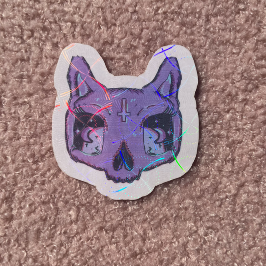 Purple Cat Skull