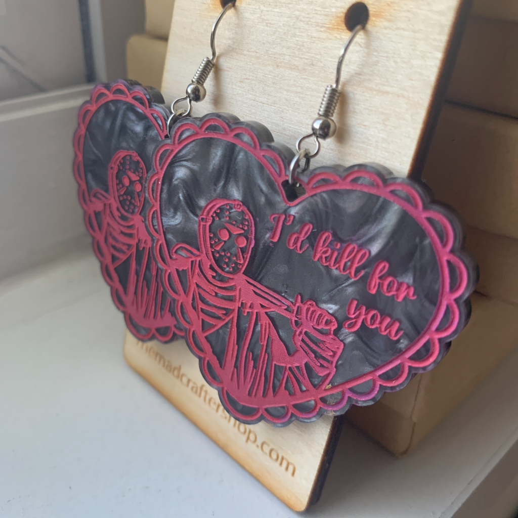 Horror Heart Earrings