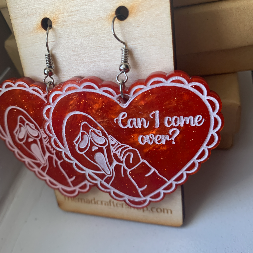 Horror Heart Earrings